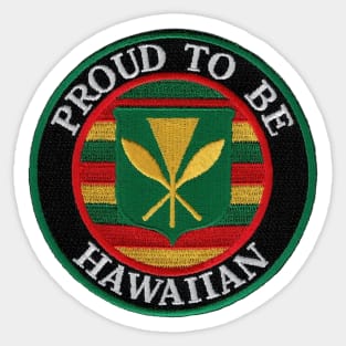 Proud To Be Hawaiian Patch Sticker